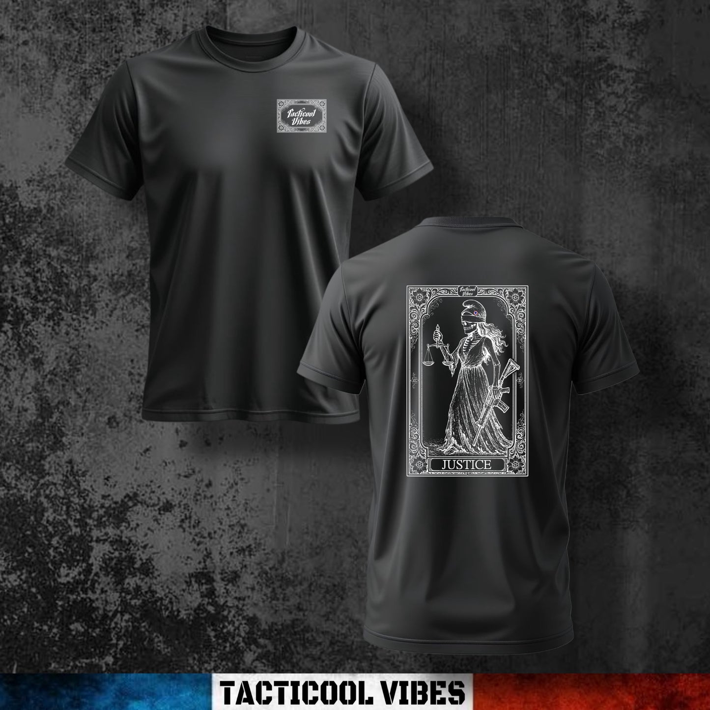 JUSTICE SKULL - T-SHIRT